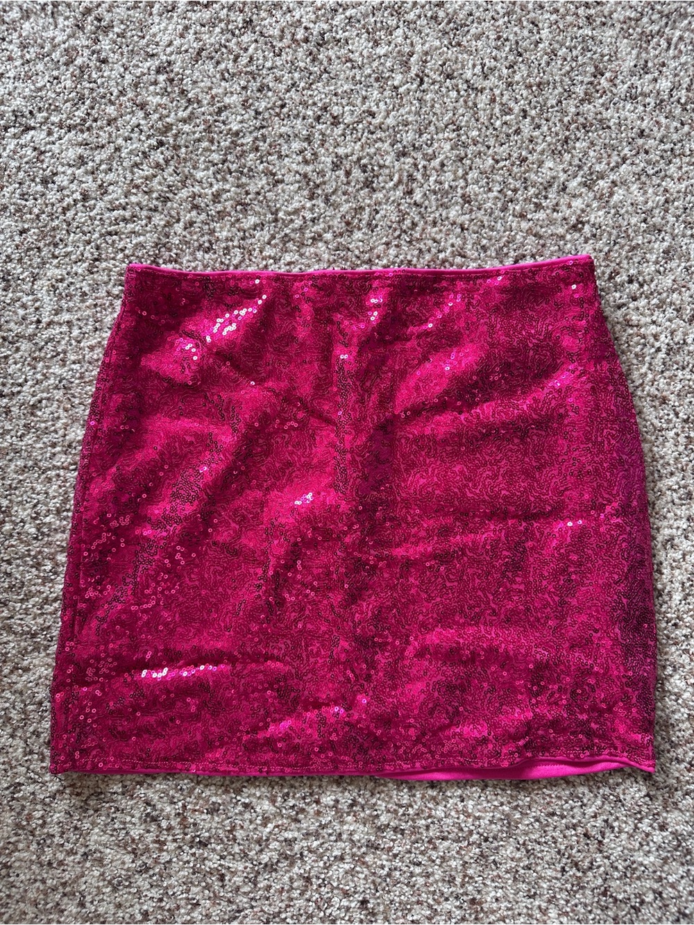 Fuchsia Sequin Mini Skirt